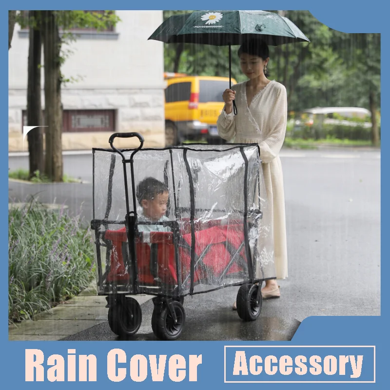 Housse De Pluie + Moustiquaire 2en1 Grande Taille - Pour Poussette Double | Imperméable, Ventilée, Fenêtres Réfléchissantes