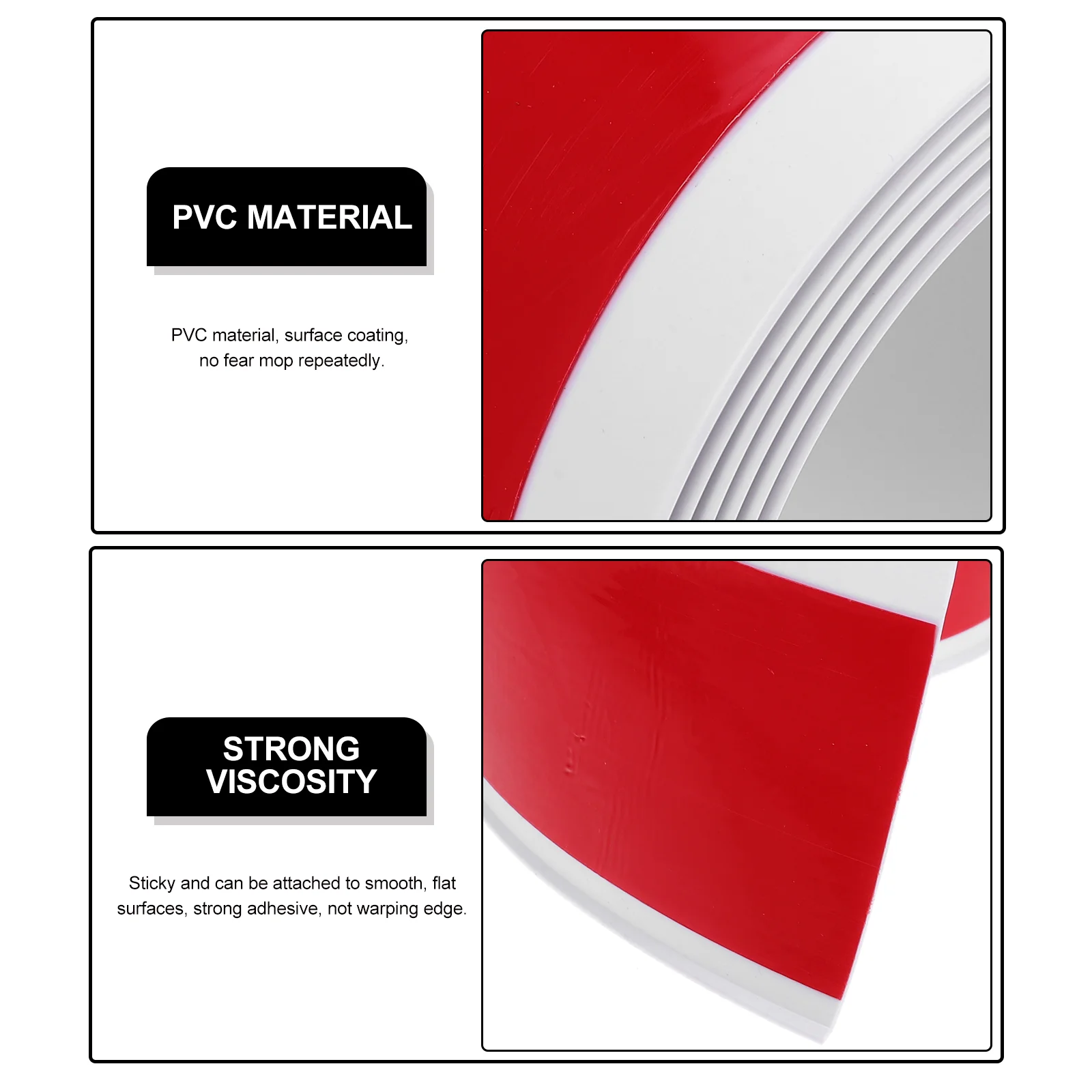 Baseboard Mirror Frame Border Nail Stickers Pvc Skirting Waterproof Decorative Flexible Self Adhesive Wall Molding Trim for