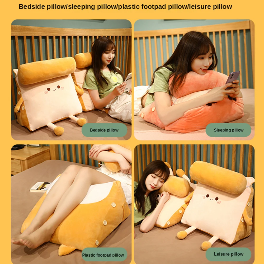 

Cute Triangle Cushion Bedside Cartoon Sofa Pillow Back Soft Large Backrest Bedroom Tatami Bay Bed Chair Waist Pillow Almohada 이불