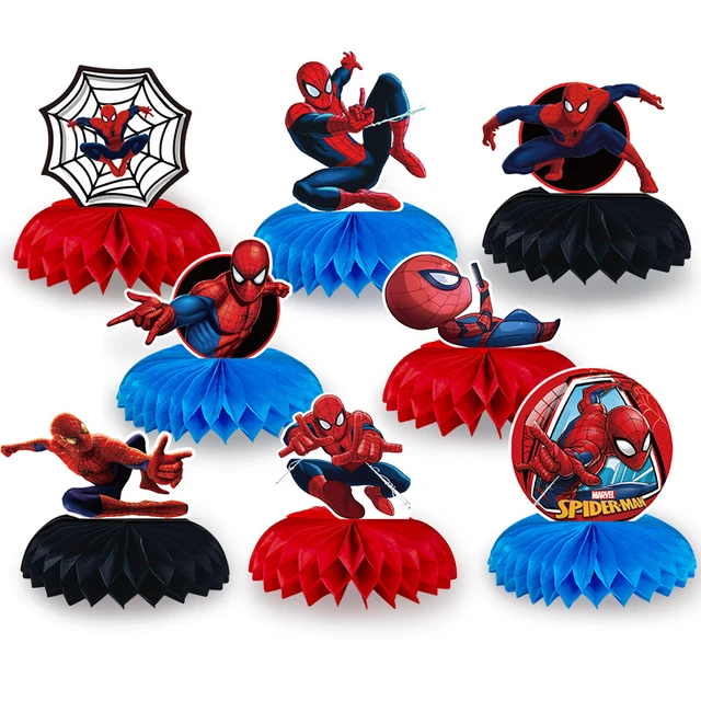 Spidey Party Decor  Spiderman birthday party decorations, Spiderman  birthday party, Superman birthday party