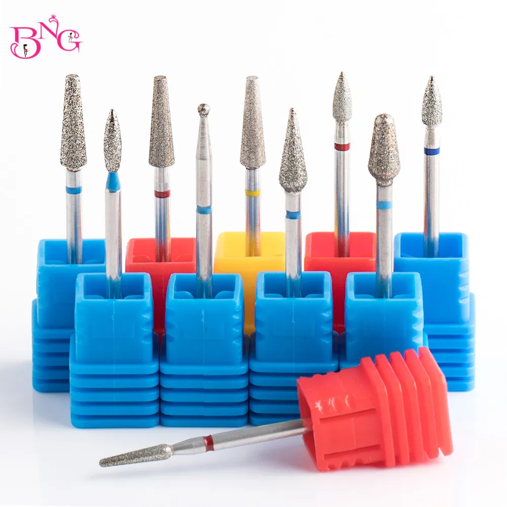 다이아몬드 네일 드릴 비트 네일 드릴 용 3/32 인치 큐티클 비트 아크릴 젤 네일 액세서리 용 매니큐어 페디큐어 리무버 도구