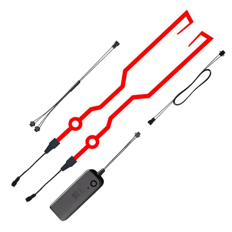 

2 шт., Светодиодная лента для мотоцикла, 3 режима