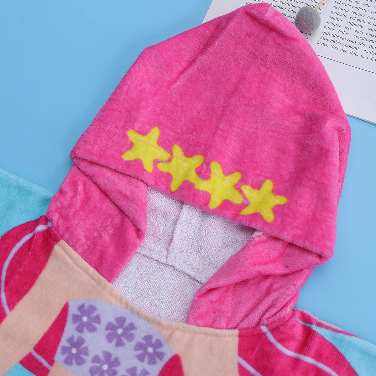 

Children Mermaid Cotton Bathrobe Unisex Hooded Cotton Bath Towel - 60cm