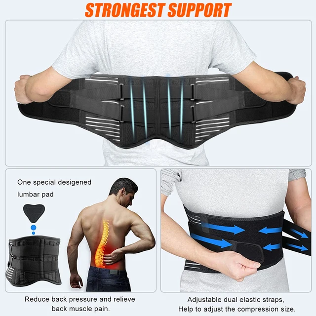 1PCS Lumbar Support Belt for Men & Women - Orthopedic Back Brace for Scoliosis, Herniated Disc, Workout, Posture Correction, Pai 5