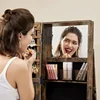 Superior 360° Swivel Jewelry Cabinet, Lockable Jewelry Organizer with Full-Length Mirror, Rear Storage Shelves, Jewelry Armoire 5