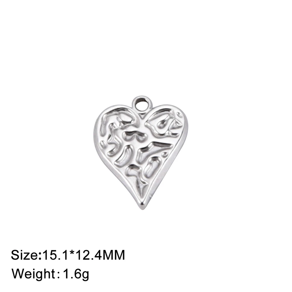5 teile/los korrodieren Liebes herzen bezaubert DIY Schmuck Befunde Edelstahl Anhänger Zubehör für Frauen Halskette Armband hand gefertigt – Detail 7