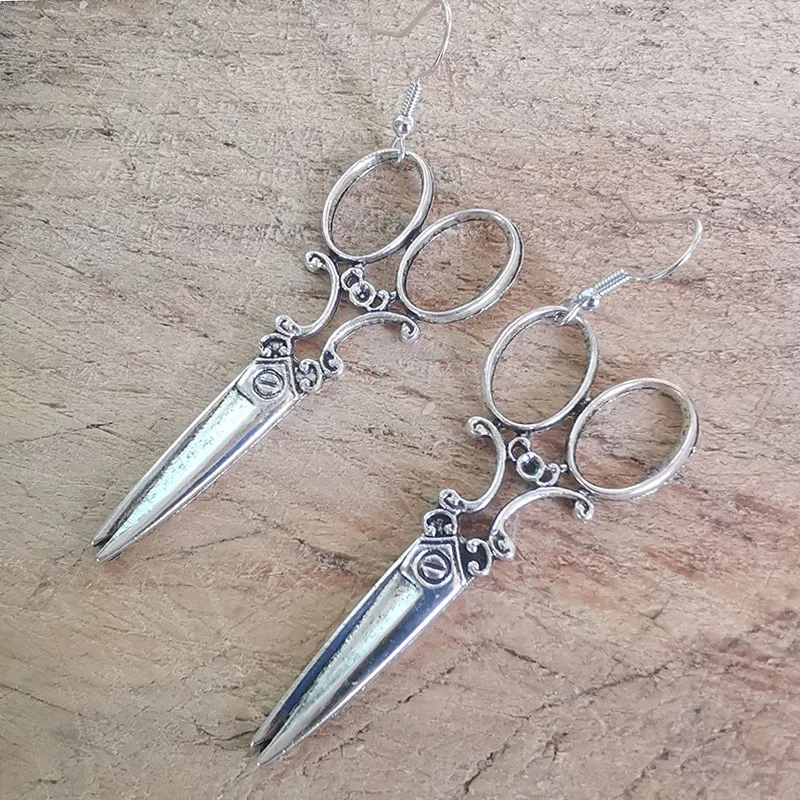 Large Scissor Dangle Drop Earrings For Women