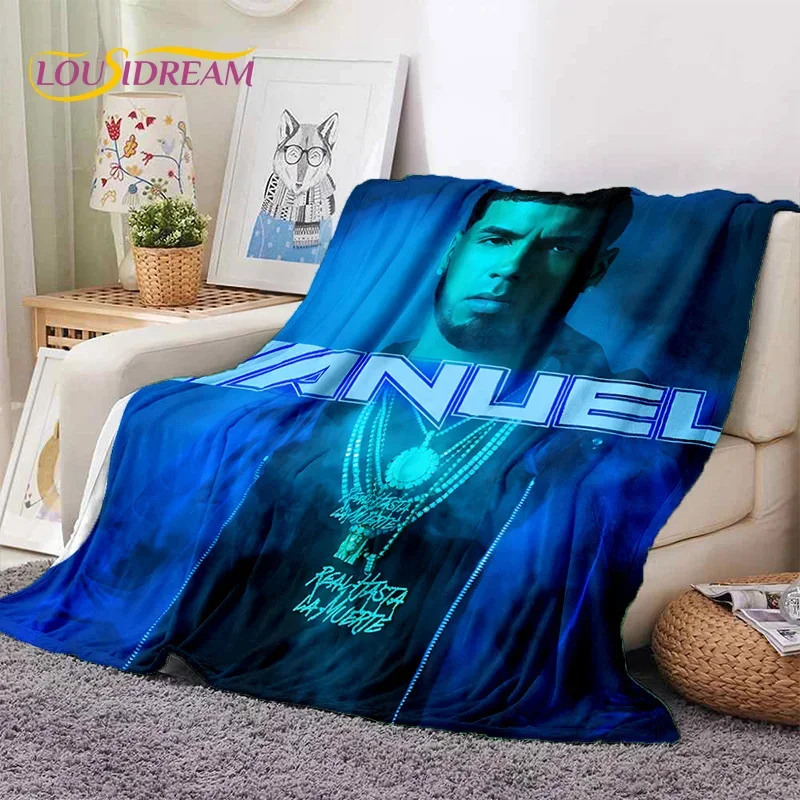 Rapper Singer Free Anuel AA Hip Hop Blanket,Soft Throw Blanket for Home Bedroom Bed Sofa Picnic Travel Office Cover Blanket Kids 6