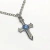 Cartoon Gray Fullbuster Necklace Metal Pendant Cross Alloy Chain Cosplay Costume 2