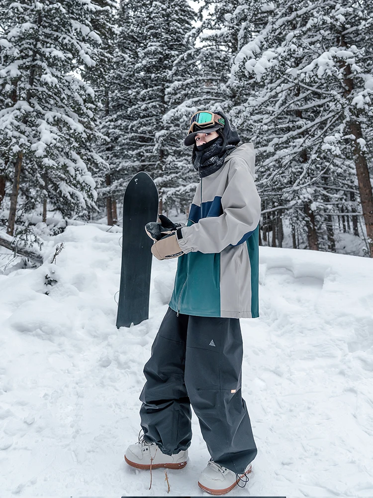 Nan'en Ski Suit Women's and Men's Snowboard New Ski Jacket Top Splicing American Waterproof Suit Snow