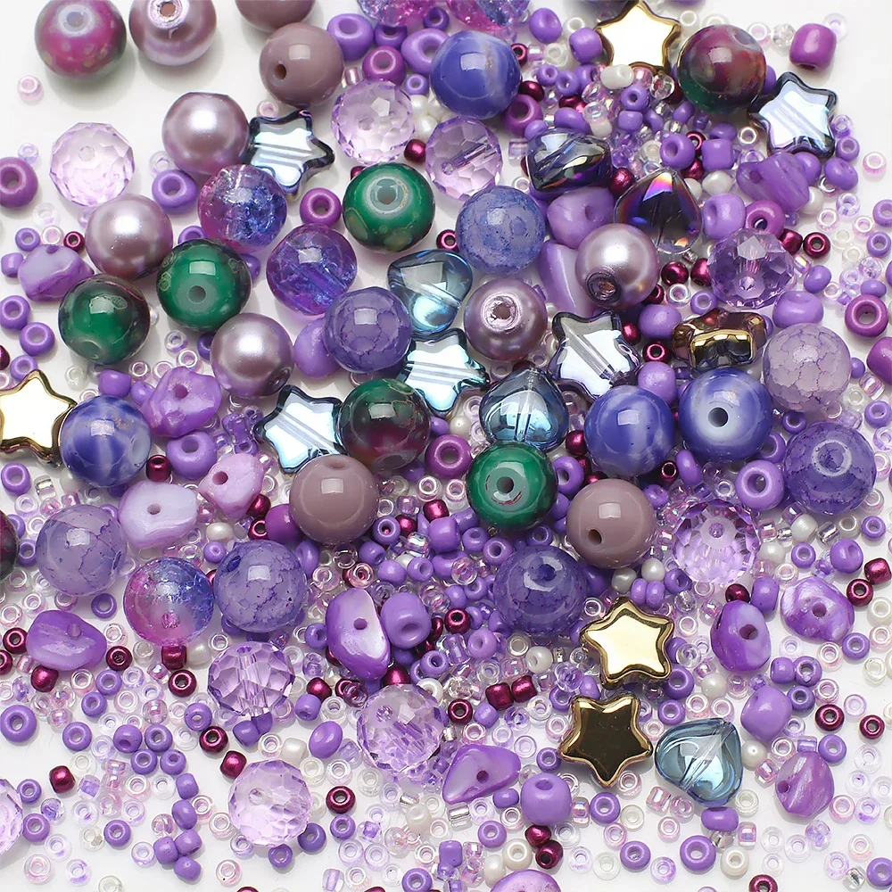 Green Crystal Glass Round Beads for Jewelry & Crafting - 45g Seed Beads for Handmade Creations