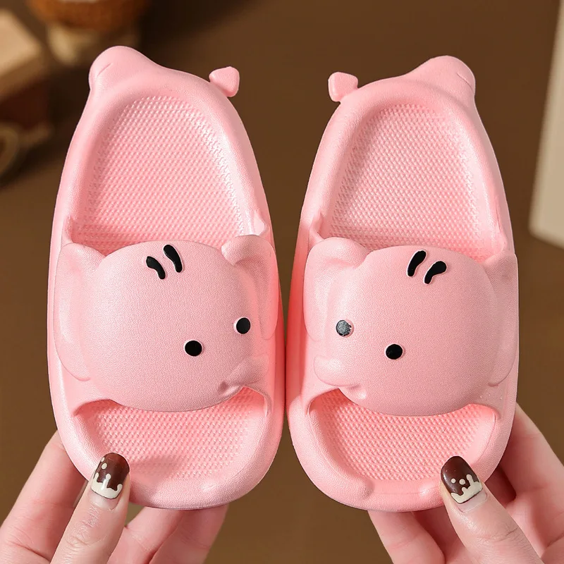 Cartoon Elephant Baby Girls Slippers Antislip Home Bathroom Shoes Boy