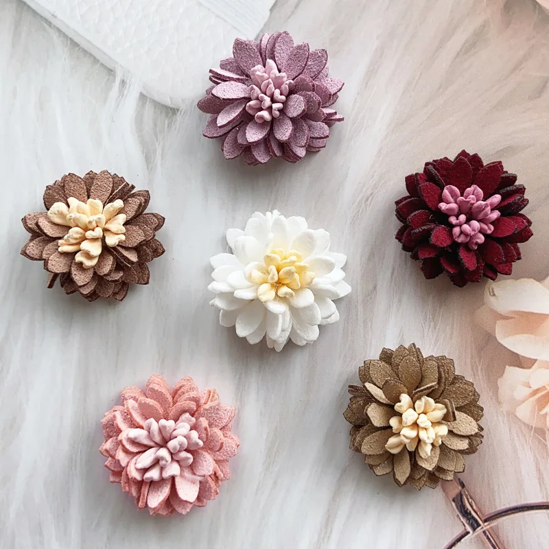 

10PCS 2.5CM Artificial Microfiber Flowers Mini Flowers For Wedding Decorations DIY Wreath Headdress Clip Accessories Fake Flower