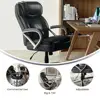 Big & Tall 500 lb. Rated Black LeatherSoft Executive Swivel Office Chair Headrest Lumbar Support Contoured Design Ergonomic Task 3