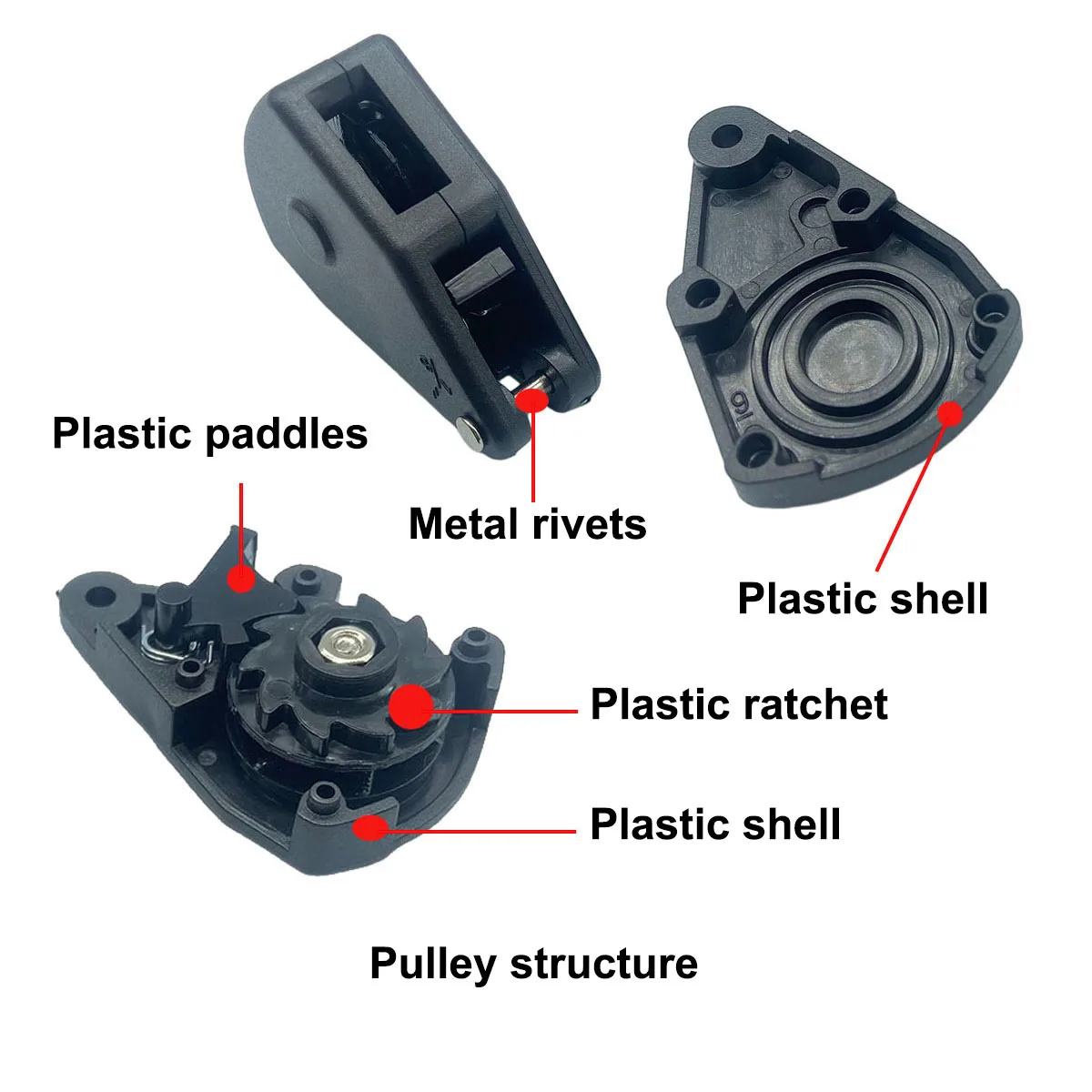 Description Picture 5 of item6 Colors 5m Reflective Camping Tent Wind Rope Tie Down Tightener Fastening Pulley Ratchet Awning Rope Buckle Rope Tent Accessory