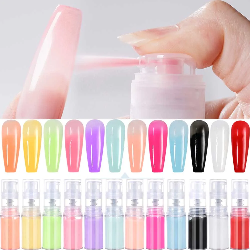 12Colors Ombre Spray Nail Art Glitter Powder 10g Ombre Spray For Nail Create A Few Seconds To Achieve A Gradient Effect Pigment