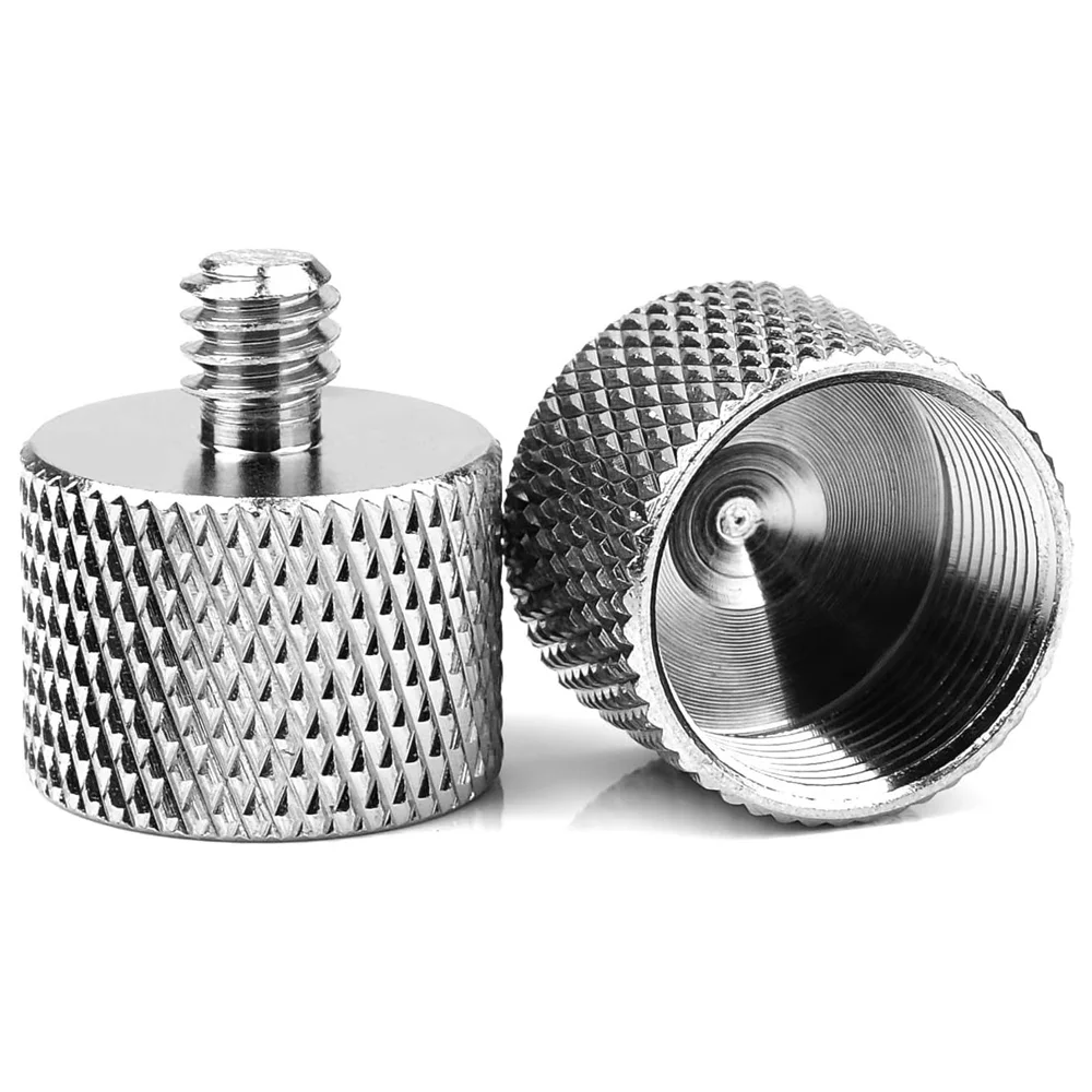 Mic Stand Adapter Microphone Screw 1/4'' Male to 5/8'' Female Mic Screw Adapter for Camera Monitor to Microphone Stand