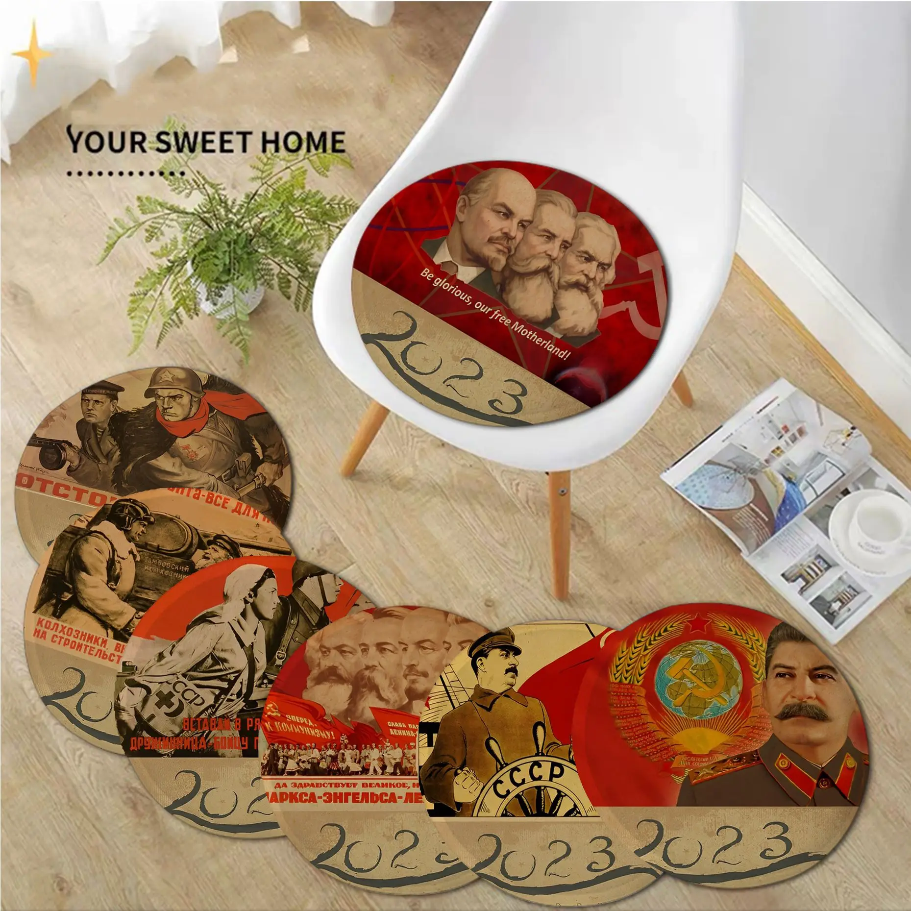 

Celebrity Marx Calendar Cushion Mat Square Stool Pad Patio Home Kitchen Office Chair Seat Cushion Pads Sofa Seat Decor Tatami