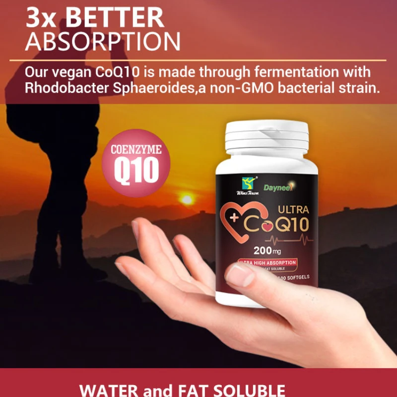 1 bottle of Coenzyme Q10 soft capsule improves cardiovascular function promotes metabolism and enhances immunity