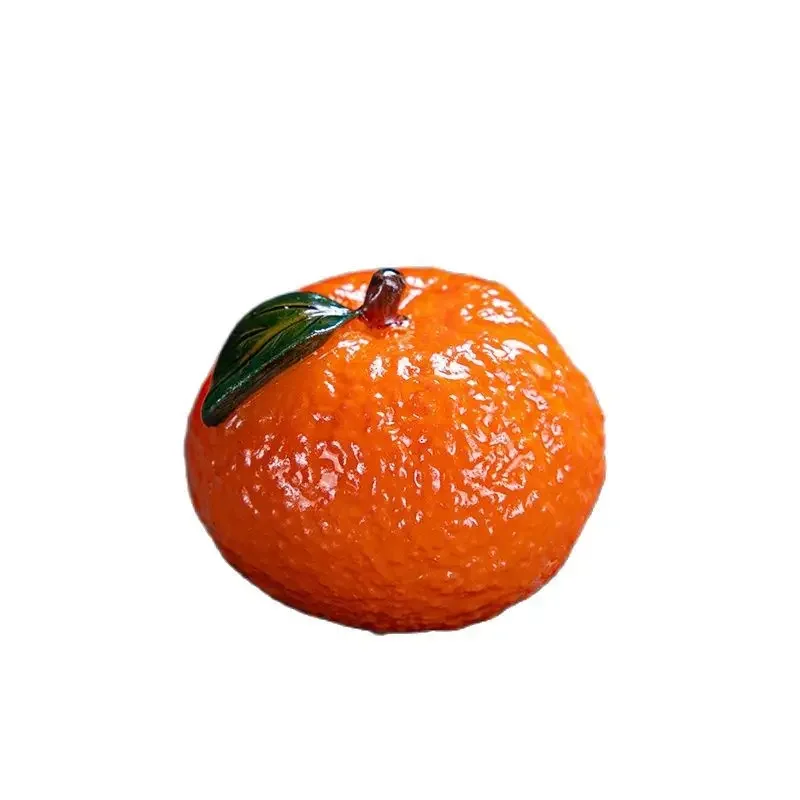 Chinese Resin Color Changing Tea Pet Lucky Orange Model Tea Figurine Ornaments Home Set Decoration Accessories Crafts tea pet ornaments
