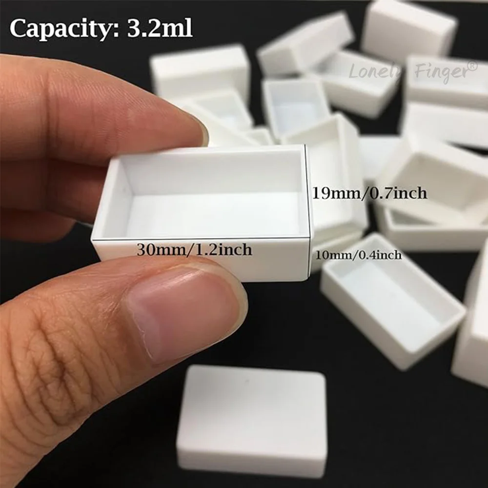 24/50/100Pcs 수채화 물감 흰색 플라스틱 3.2ml 페인트 상자에 대 한 빈 전체 팬 DIY 수채화 오일 아크릴 그림 팔레트