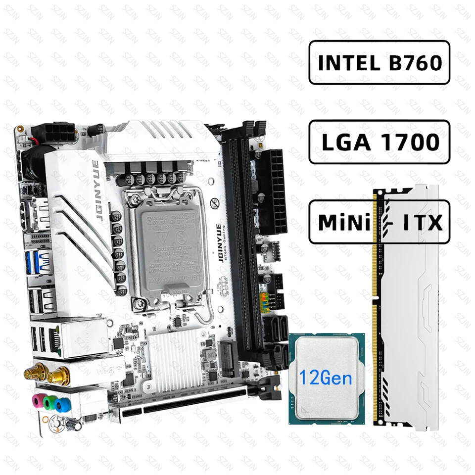 JGINYUE B760 ITX マザーボードセット LGA1700 キットサポート 12/13