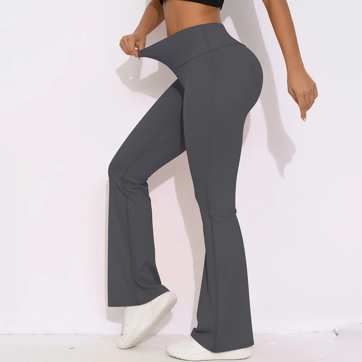 Bell-bottoms Yoga Leggings Scrunch Flared Pants Women Tight-Fit Sexy Slim High Waist Push Up Fitness Gym Sports Flare Leggings