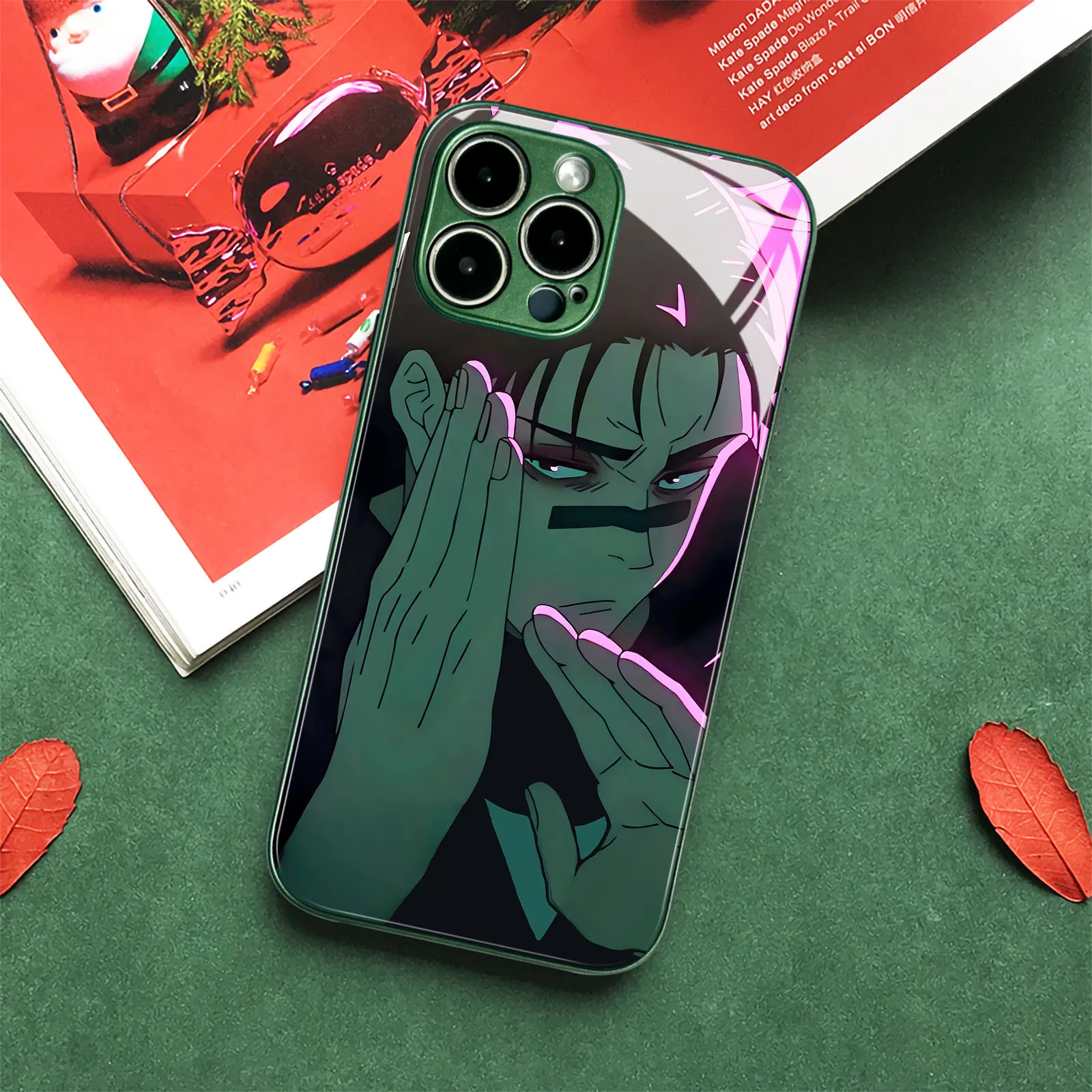 Custodia Per Telefono Giapponese Anime Green Tpu In Vetro Temperato Choso Manga Colors Per Iphone 15 14 11 Pro Max 7 8 15 Plus 12 13 Mini Xr Xs