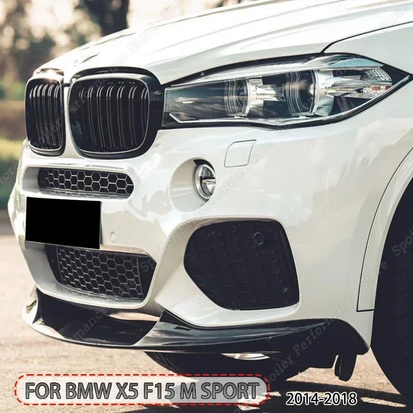 

Car Front Bumper Splitter Lip Body Kit Spoiler Gloss Black Canard For BMW X5 F15 M Sport 2014 2015 2016 2017 2018 Accessories