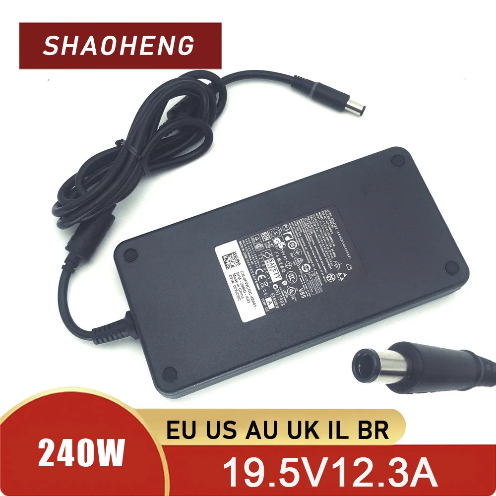  19.5V 12.3A 240W 노트북 AC 어댑터 충전기(델 프리시전 7710 7730 7540 7520 M6500 M6600용) 전원 코드 포함