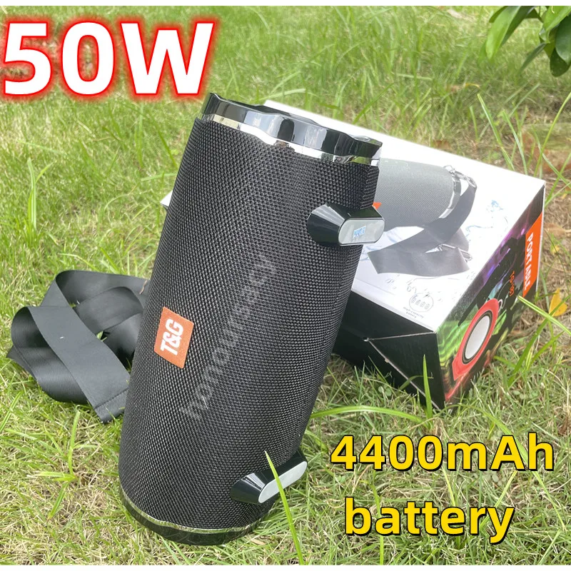 

TG187 Boom Box Portable Waterproof Bluetooth Speaker 50W High-power Wireless Bass Speaker MP3 Player FM Radio 4400mAh Batter