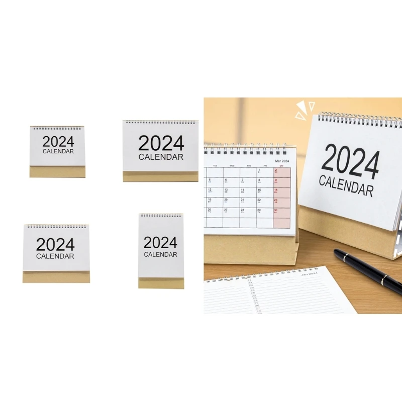 2024 미니 책상 달력 가정용 나선형 독립형 83XB용 다기능 장식품