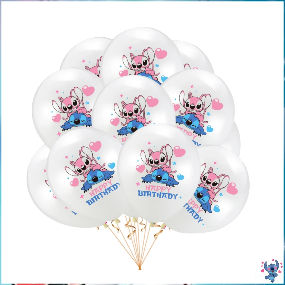 thumbnail image 1 of Globos de látex de Lilo y Stitch de Disney, 36, 24 y 12 unidades, para decoración de fiestas de cumpleaños, baby shower, regalos para niños, suministros para fiestas, 1 of 5