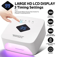 120W UV LED Nail Lamp Professional 30 LEDs Nail Dryer with 3 Timer Settings Rechargeable Manicure Lamp for Curing All Nails Gel 2