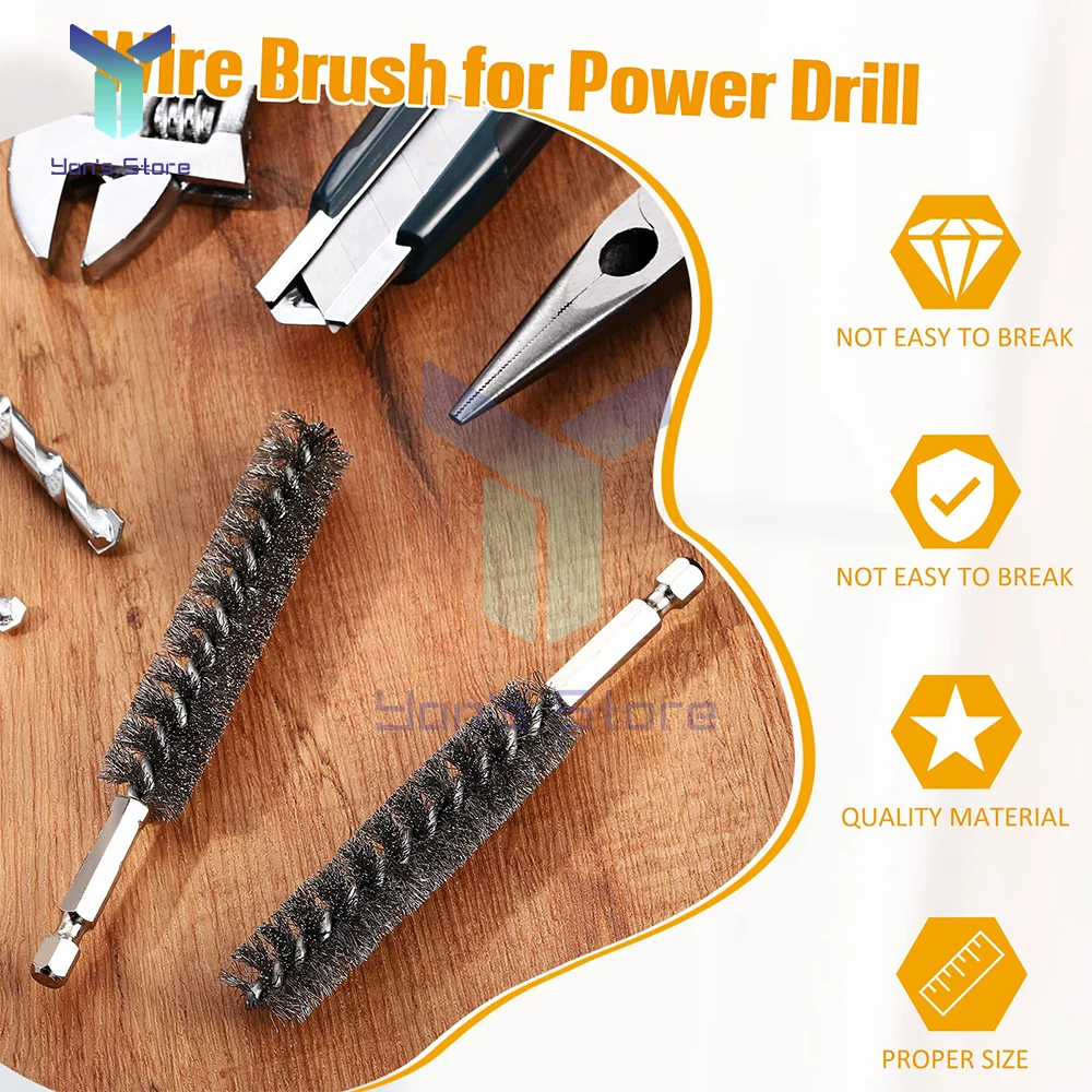 

8-19mm Wire Tube Machinery Cleaning Brush Rust Cleaner Washing Polishing Tools For Automotive Manufacturing Processing Industry