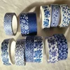 12 Rolls Per Set Blue & White Washi Tape Pretty Chinoiserie Designs Decorative Tape for Journaling, Scrapbooking 3