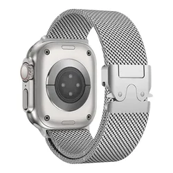 Premium Titanium Watch Strap Bracelet with Loop Closure for S10 46MM (Silver)
