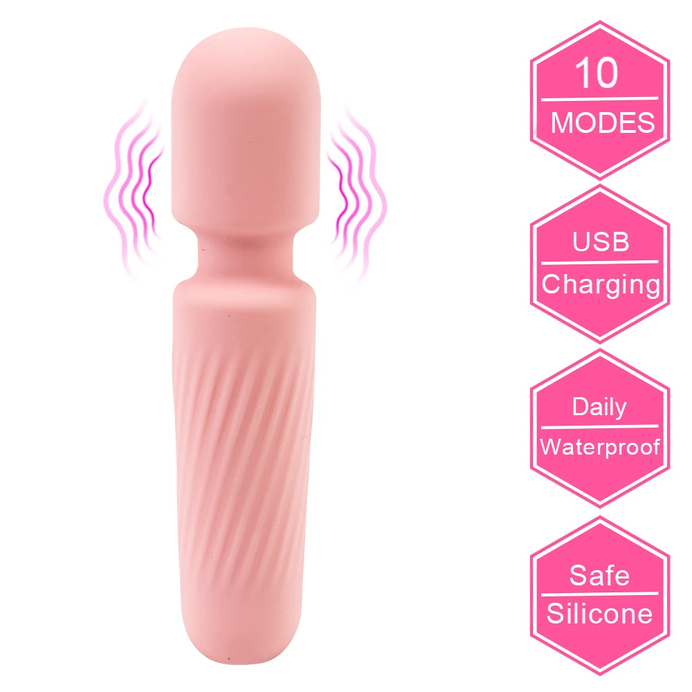 10 Speed Mini Powerful Dildo AV Vibrator for Women Clitoris Stimulator Magic Wand G-spot Massager S_voghion.com