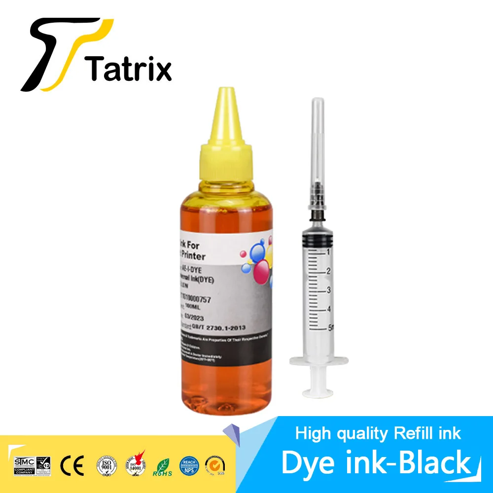 Tatrix T378XL T312XL T0851 T0821 Compatible Refill Ink For Epson Color Water Based Bottle ink For Epson XP-8500/XP-8505/XP-8600