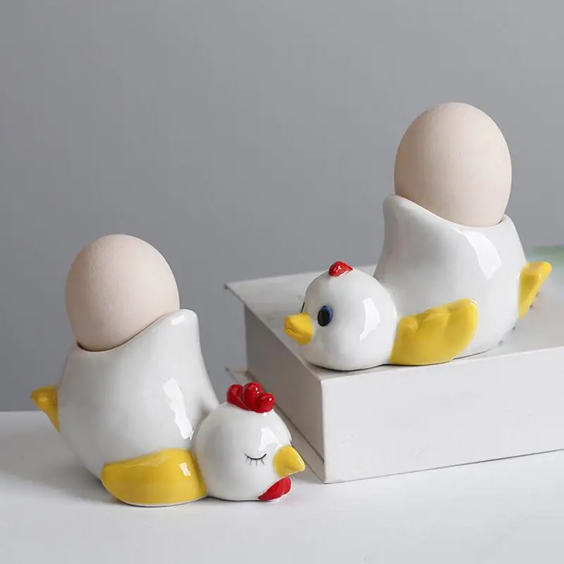 Ceramic Egg Cup Holders Funny Animal Creative Serving Cups Ins Style Egg Holder Cup Breakfast Banquet Eggs Base Kitchen Gadgets