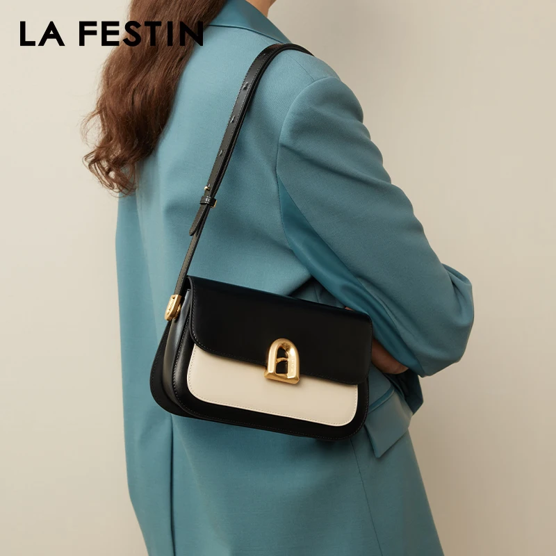 LA FESTIN 2023 여성용 숄더 크로스바디 백, 가죽 가방, 작은 사각형 가방, 패션 디자이너 여성용 가방, 신제품