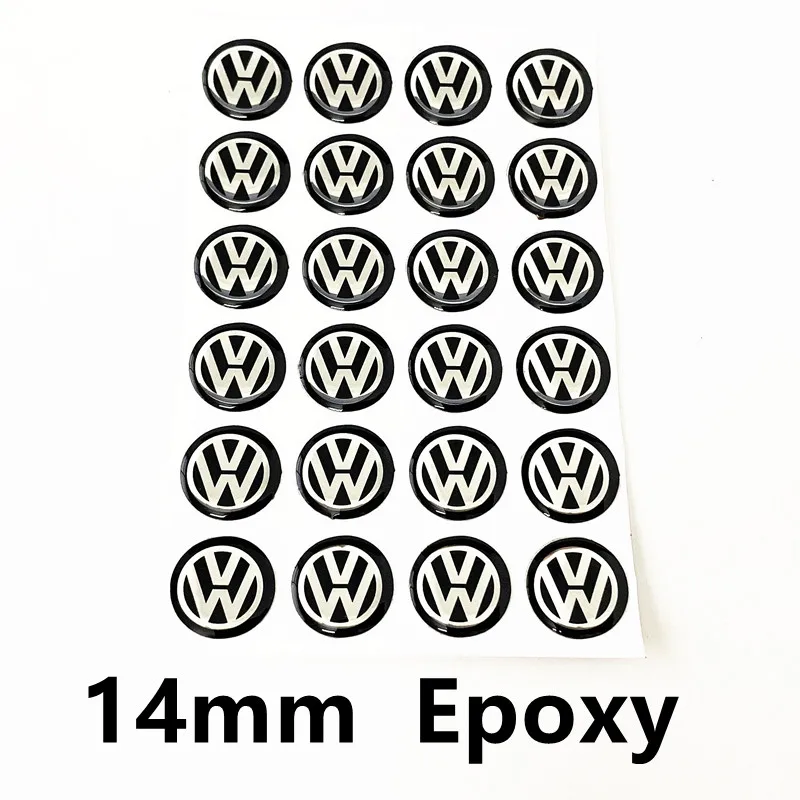VW Car Remote Shell Sticker 100 Pcs car decal,car emblem,epoxy sticker badge