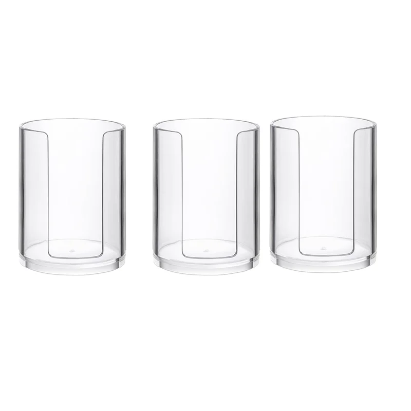 

3 Pcs Bathroom Cup Dispenser 3 Oz Countertop Storage Mouthwash Cups Holder, Plastic Small Disposable Paper Cup Holders