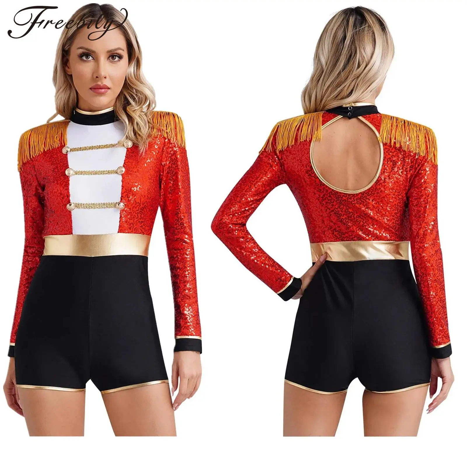 

Женский костюм для косплея на Хэллоуин, костюм для представлений, костюм с длинными рукавами, бахромой и блестками, платье для тематических искусственных карнавалов