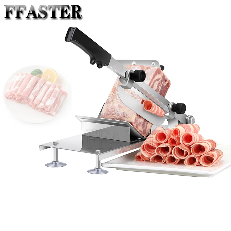 

Household Manual Food Fruit Slicer Lamb Beef Slicer Frozen Meat Cutting Machine Mutton Rolls Cutter Adjustable Thickness