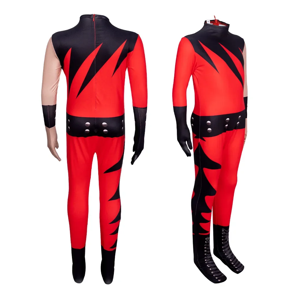 WWE Wrestler Cos Tight Clothes Decorated Halloween Children's Onesie Cosplay Costume Kane