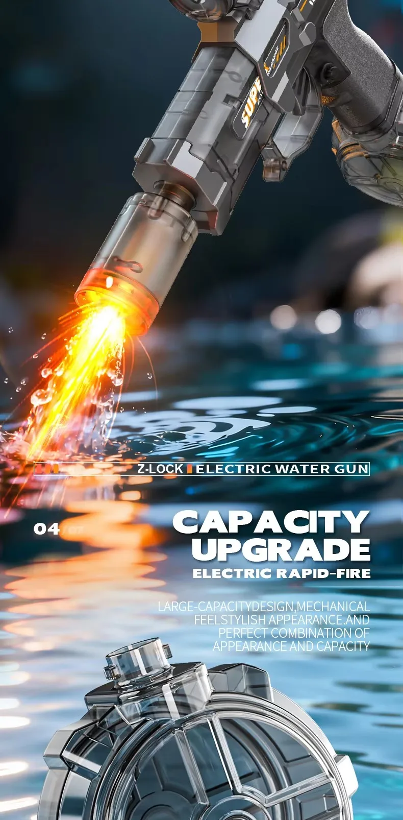Elektrische Wasserpistole Mit Flammensimulation Und Sensor_voghion.com
