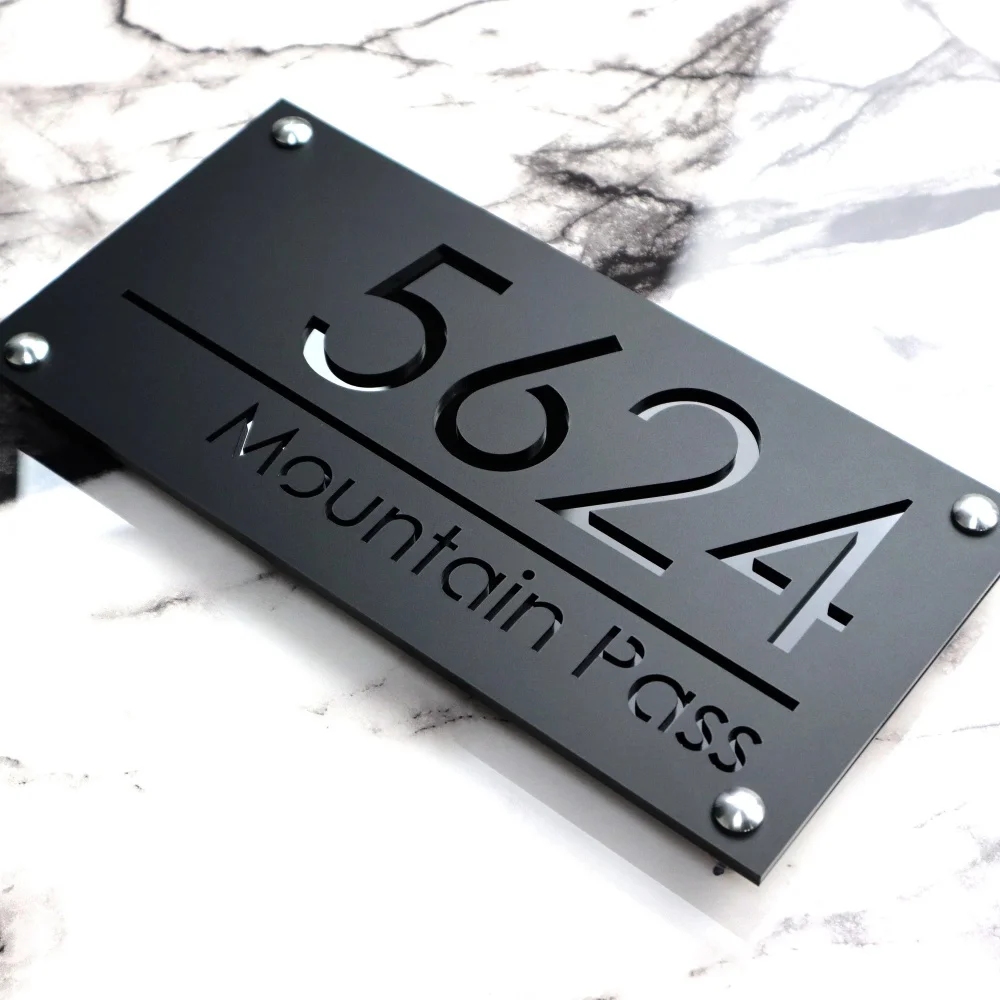 House Number Signs Door Signs House Numbers Number Plate Customized House Number Sign Laser Cutting Door Plate Personalized Street Address Acrylic House Modern Decoration