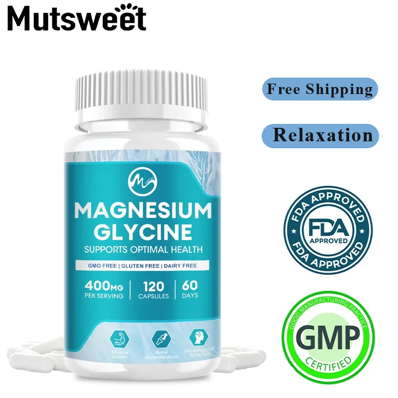 

Магний глицинат Mutsweet, 40 мг, повышенной прочности, высокопоглощающий Магний от Double Wood, добавки для веганов, для взрослых