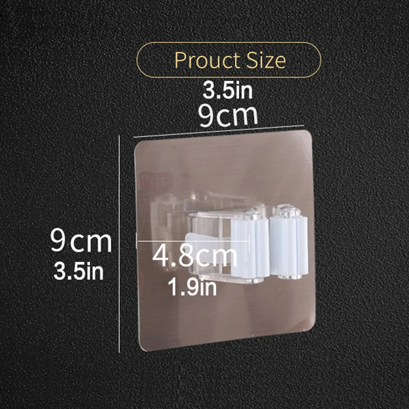 shelf for holding household mops is easy to install without punching